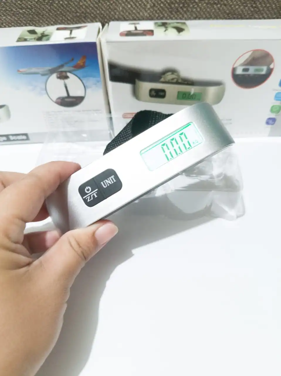 50KG / 110LB Portable LCD Digital Luggage Scale Handheld Scale Electronic Git Hanging Hook Scale